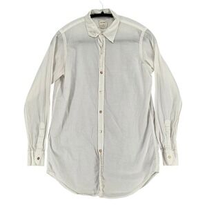 Pip‎ Squeak Chapeau Women Small White Button Down Long Sleeve Shirt Sheer